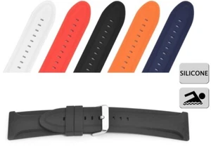 SILIKONBAND GUMMI KAUTSCHUK UHRENARMBAND WASSERFEST JUMBO 26 , 28 , 30 mm de - Picture 1 of 13