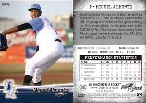 Miguel Almonte 2014 Choice Wilmington Blue Rocks #2 RC *AutographDen* FREE SHIP - Picture 1 of 1