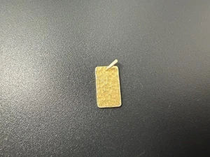 Ciondolo rettangolo martellato vintage argento sterling 1,9 g 925 .5 pollici - Foto 1 di 4