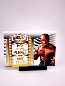 Mike Tyson 03/50 GOLD #B-4 Baddest Man On The Planet 2023 Leaf Boxing  - Picture 1 of 2