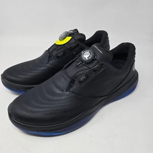 ECCO golf lt1 BOA leather Men's Waterproof Golf Shoes EU 44 US 10 / 10.5 black - Picture 1 of 6