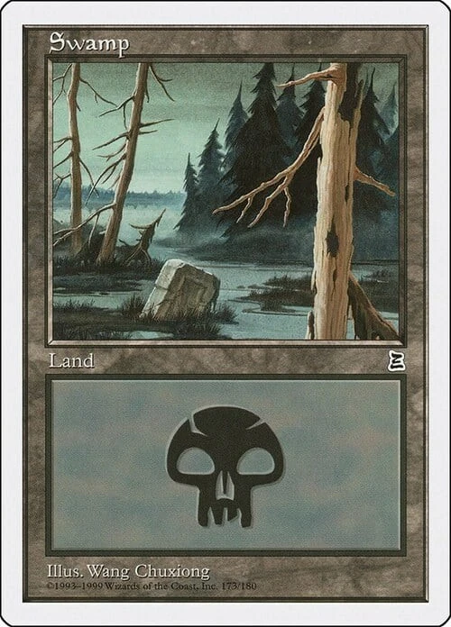 Magic The Gathering MTG SWAMP (173) Portal Three Kingdoms NM Near Mint - Image 1 of 1