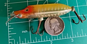 Señuelo de pesca vintage Abu Garcia Hi-Lo patente sueca CRANKBAIT RARO BUZO DE COLECCIÓN - Imagen 1 de 8