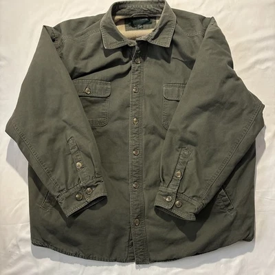 Outdoor Life Cold Weather Button Up Army Green Jacket Men's XXL - Image 1 of 4