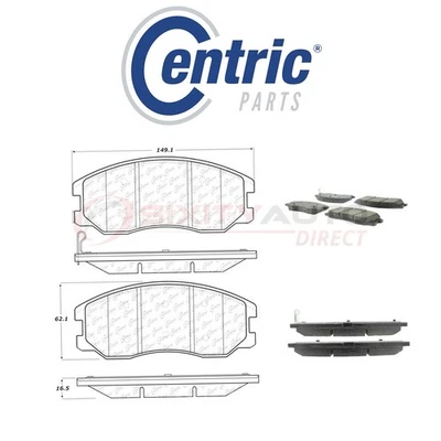 Centric Semi Metallic Brake Pads w Shim for 2007-2009 Chevrolet Equinox 3.4L xo Foto 1 de 4