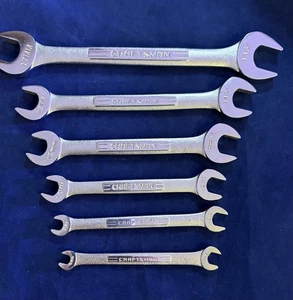6pc Craftsman Metric Open End Wrenches 17-19mm - 6-8mm USA - Picture 1 of 8