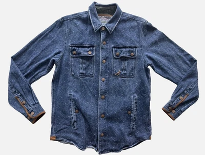 Staple Pigeon Blue Denim Shirt Jacket Shacket, Small, Outdoors, Western Cowboy - Image 1 of 4