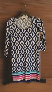 Lilly Pulitzer Dress Womens Small Blue Casual Resort Beach Fish Pima Cotton - Picture 1 of 5