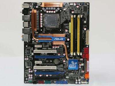 For ASUS P5Q DELUXE motherboard LGA775 P45 4*DDR2 16G ATX Tested oK - Image 1 of 3