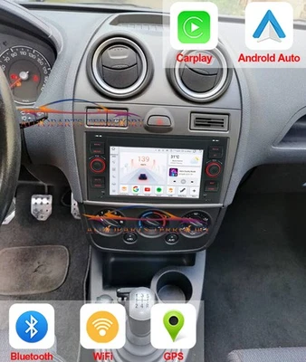 FOR 2005-2007 FORD FIESTA 4+64GB ANDROID 13 CARPLAY CAR STEREO RADIO GPS NAVI FM - Image 1 of 4
