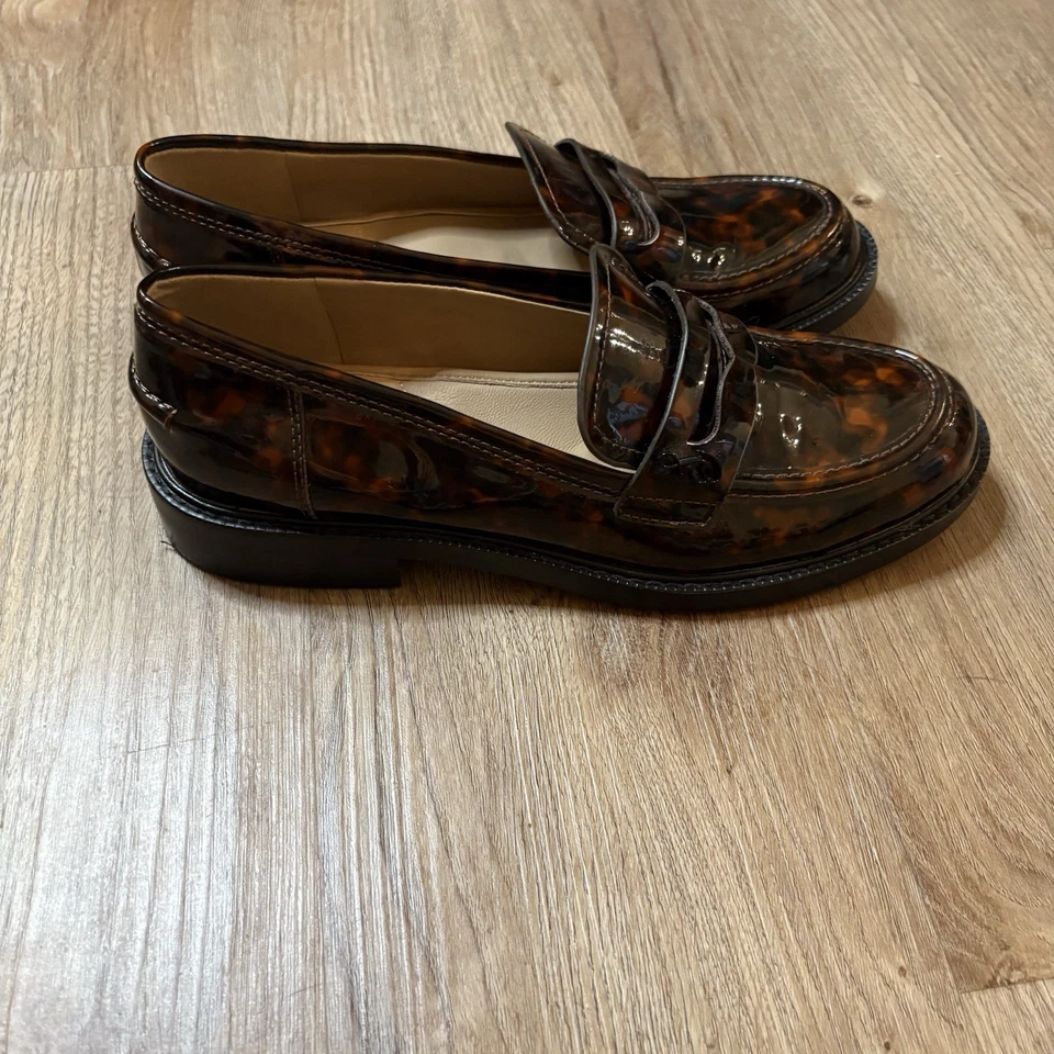 Mocassim Sam Edelman Colin marrom couro múltiplo, tamanho 7 - Imagem 1 de 4