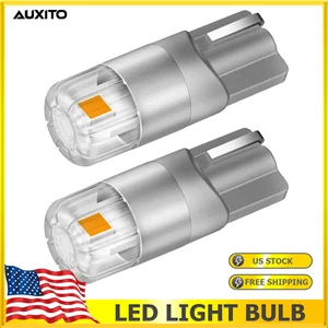 2x T10 168 194 LED Side Marker Light Bulbs Amber INDICATOR TURN SIGNAL LIGHTS - Picture 1 of 10
