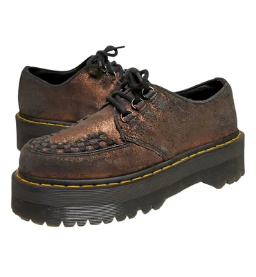 Dr Martens Ashley Bronze Creeper Double Platform Shoes 37 Men US 5 Women 6 Rare - Image 1 of 4