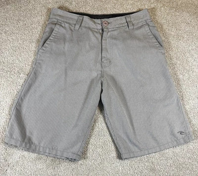 Vintage Rip Curl Y2K Gray Pinstripe Chino Shorts – Live The Search – Men’s Size - Image 1 of 4