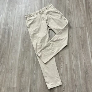 Lululemon Pants Mens 36x32 Khaki Classic Fit Commission Pant Warpstreme Beige - Picture 1 of 8