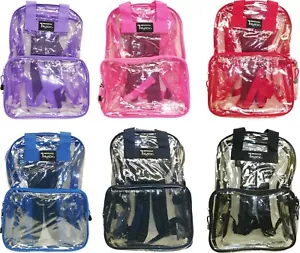 Mochila transparente de 17 pulgadas resistente impermeable bolsa de libro transparente - Imagen 1 de 7