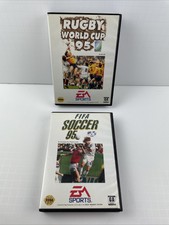 Rugby World Cup 95 + FIFA Soccer 95 - Sega Genesis Sport Game Lot - Tested