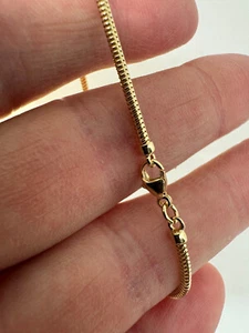 Halskette 9 kt Gelbgold massiv 2 mm Schlangenkette 22 Zoll / 55 cm (GSN15) - Bild 1 von 4