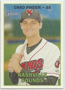 Chad Pinder Oakland A's 2016 Topps Heritage ligas menores - Imagen 1 de 1