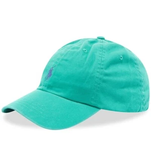 NWT POLO Ralph Lauren Classic Cotton Aqua Chino Hat Baby Blue Pony OSFA - Picture 1 of 8