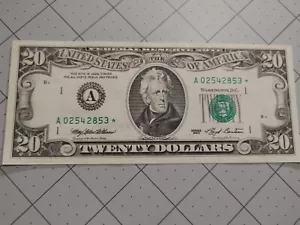 1993 Federal Reserve $20 Twenty Dollars Star Note looks pretty crispy - Picture 1 of 2