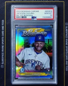 2024 BOWMAN CHROME JACKSON CHOURIO #15 RC MY 1ST BOWMAN PSA 10 - Picture 1 of 2