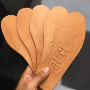 1 Pair Shoes Insoles Genuine Leather Deodorant Breathable Insert Soles Pad UK - Picture 1 of 17