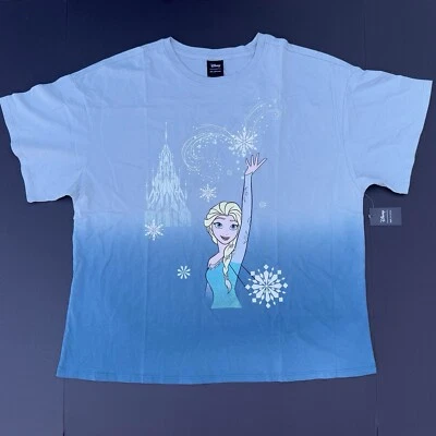 Camiseta Her Universe/Hot Topic Disney Frozen Elsa Retrato Tinte Dividido Talla Mediana Foto 1 de 4