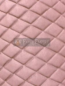 Micro Fiber Passion Suede Fabric Diamond 2" x 3" Quilted Foam Backing Upholstery - Picture 1 of 17