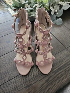 Sam Edelman Yuli Damensandale mit staubigem rosa Absatz Gr. 8 neu ohne Etikett (BCL) - Bild 1 von 6
