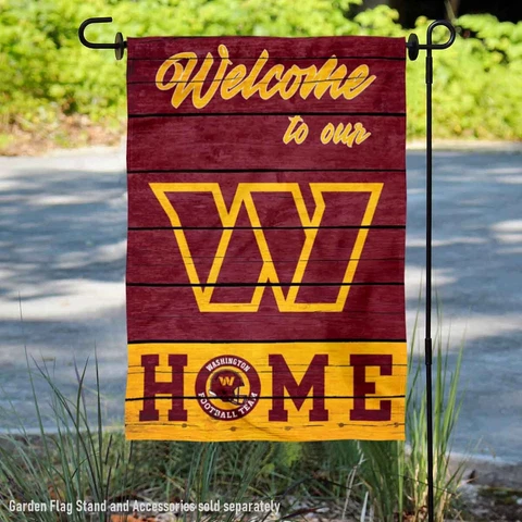 Washington Commanders Welcome Home Decorative Official Garden Yard Banner Flag Cover
