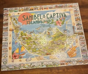 Puzzle 1000 pezzi Isole Sanibel e Captiva Montagna Bianca 1992 COMPLETO - Foto 1 di 10