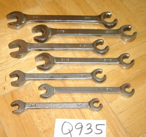 CORNWELL TOOLS 7 PIECE SAE. FLARE NUT OPEN-END WRENCH SET 3/8 TO 3/4 - Picture 1 of 9