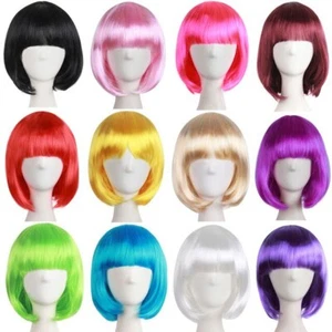 Sexy BOBO Full Wig Multiple Colors Cosplay Costume Anime Halloween Party Hair - Picture 1 of 12