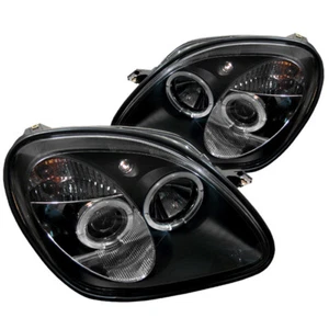 Mercedes Benz 98-04 SLK-Class Black Dual Halo Projector Headlights w/ Corner 1pc - Picture 1 of 3