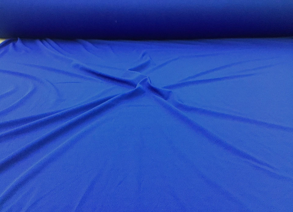 Liverpool Textured Fabric 4 way Stretch Scuba Royal Blue 1N14 - Image 1 of 1