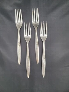 Oneida Community Silverplate Enchantment Gentle Rose Set di 4 forchette da portata - Foto 1 di 2