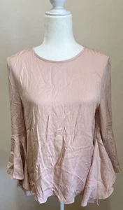 Milly Women’s Blush Silk Blend Long Sleeve Blouse Size 6 $325 - Picture 1 of 9