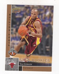 2009-10 UD FIRST EDITION GOLD ROOKIE TAJ GIBSON CHICAGO BULLS #186 - Picture 1 of 11