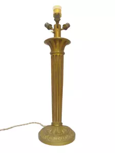 XL 23" Gorgeous Antique French Table Desk Lamp Bronze 1930 Empire Style 4 Fires - Picture 1 of 10