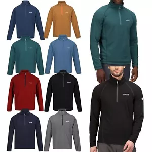 Regatta Mens Montes Lightweight Zip Up Outdoor Fleece Pullover Jacket Top New - Picture 1 of 24