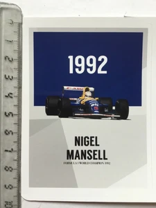 Sticker / Aufkleber, Nigel Mansell, Williams FW14B, F1 Weltmeister 1992 - Bild 1 von 1