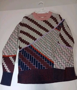 SKFK HUA Patchwork Sweater - Martina Spetlova Women's Medium Cotton - Picture 1 of 10