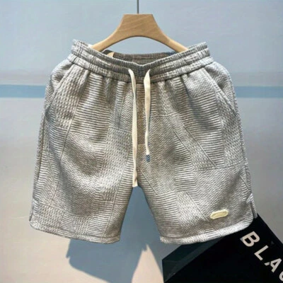 Pantalones Cortos Deportivos Ligeros Cepillados de Vellón para Hombres Bolsillos Laterales ~ Foto 1 de 4