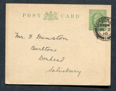 Great Britain : Older postal card from 1910 - London - used - Image 1 of 2