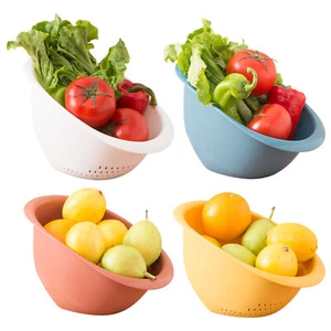 Plastic Rice Basin Kitchen Supplies Drain Basket Vegetable Washing Basket - Picture 1 of 14