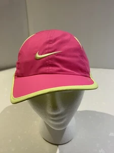 Nike DRI-FIT Cap Hat 2 Colors Pink-Yellow Mesh Colorful Yellow Swoosh Strap - Picture 1 of 8