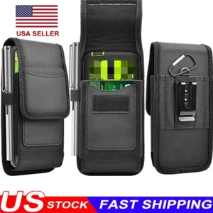 For iPhone 16 15 14 13 12 11 Pro Max X Case Nylon Belt Clip Holster Phone Pouch - Picture 1 of 13