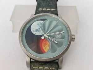 Orologio Stefano Braga Hyperion-Ref 4000-02015-Cassa Argento-Quadrante Rosso-Giorno^Notte - Foto 1 di 6