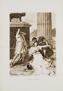 1887 Fotografie des Gemäldes "Tod von Virginia" - Bild 1 von 1